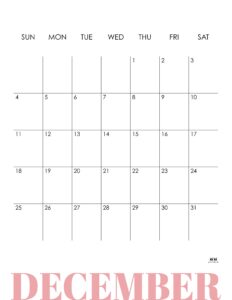 December 2022 Calendars - 50 FREE Printables | Printabulls