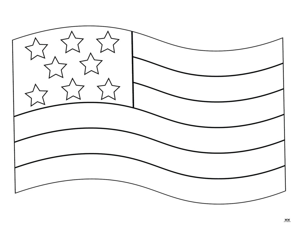 American Flag Coloring Page Pdf