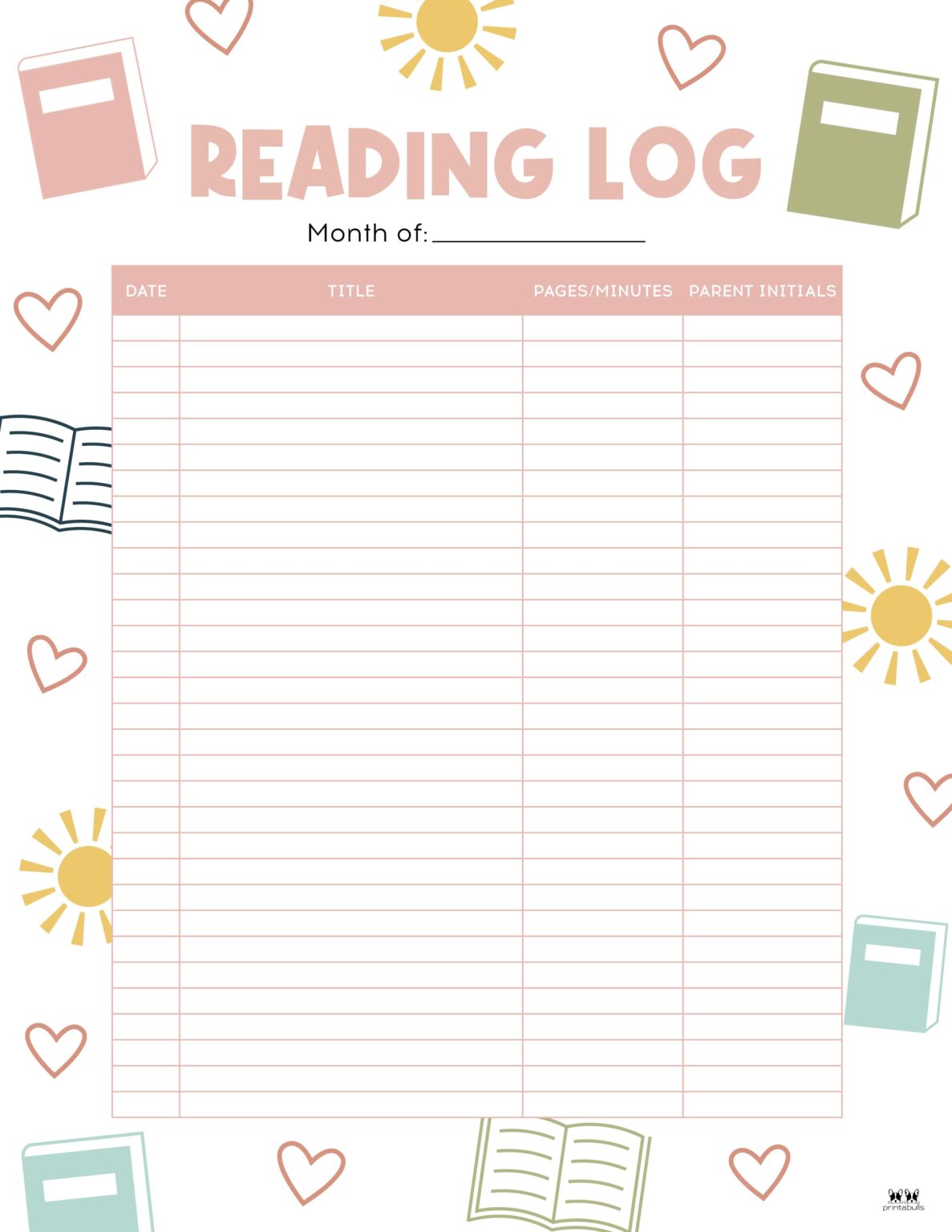 Reading Logs 21 FREE Printables Printabulls