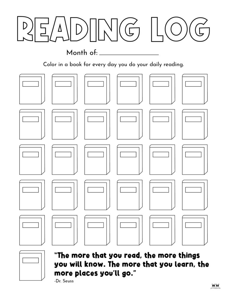 Reading Logs 21 FREE Printables Printabulls