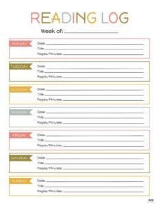 Reading Logs - 21 FREE Printables | Printabulls