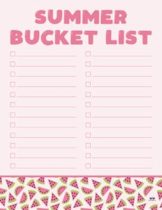 Summer Bucket Lists - 20 FREE Printables | Printabulls