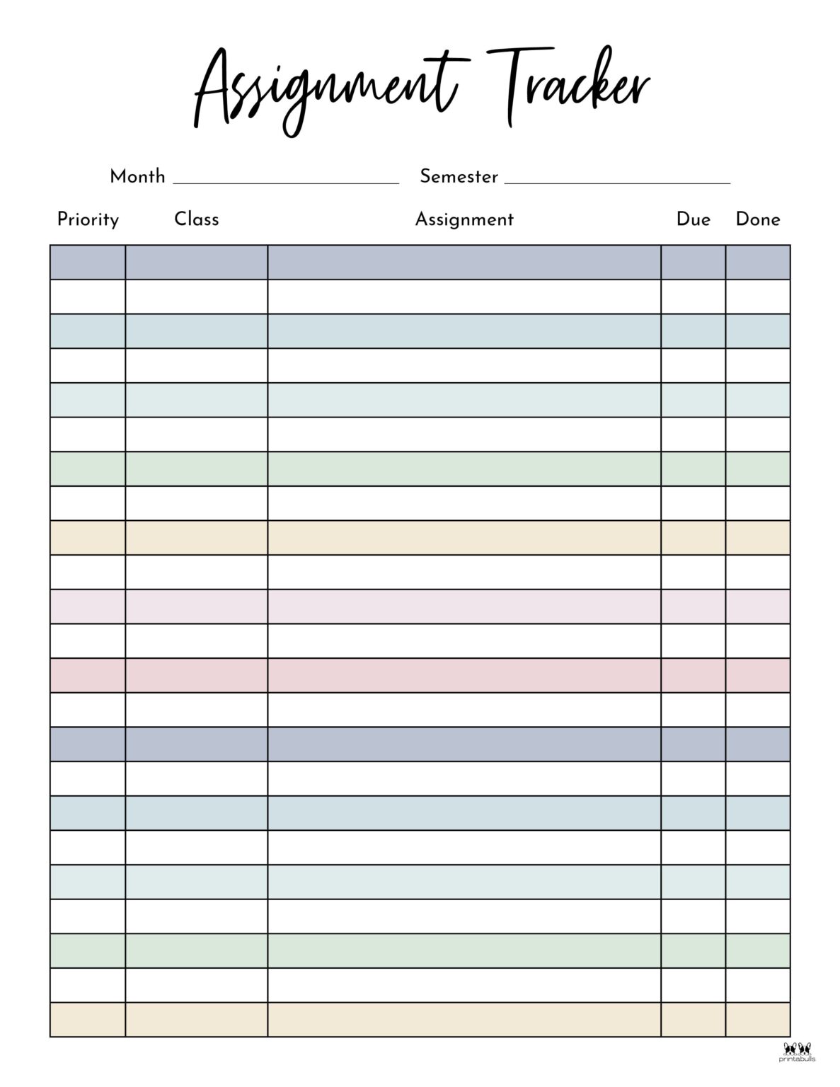 how to make an assignment tracker