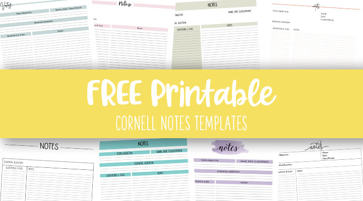 Cornell Notes Templates - 15 FREE Printables
