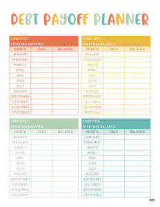 Debt Trackers & Debt Snowball Worksheets - 35 Pages | Printabulls