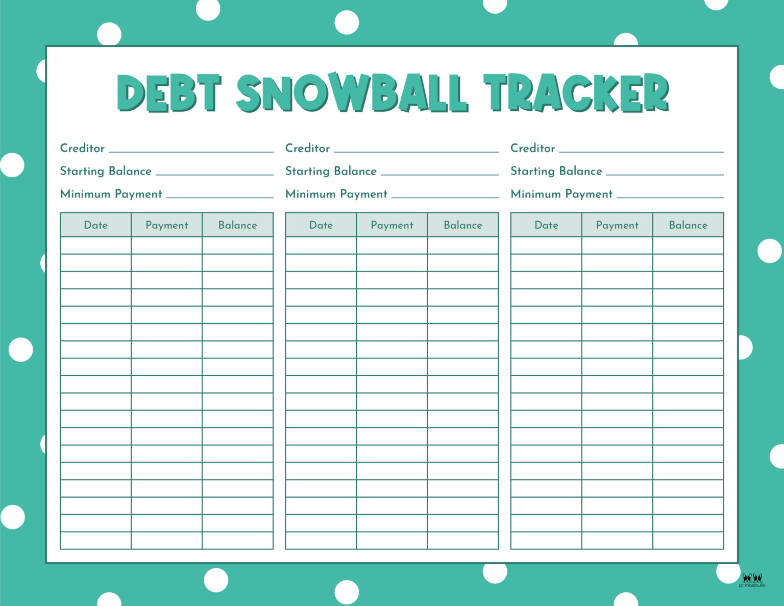 debt-trackers-debt-snowball-worksheets-35-pages-printabulls