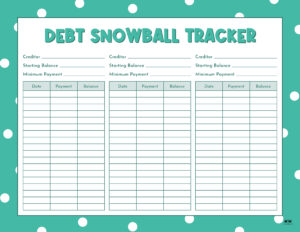 Debt Trackers & Debt Snowball Worksheets - 35 Pages | Printabulls