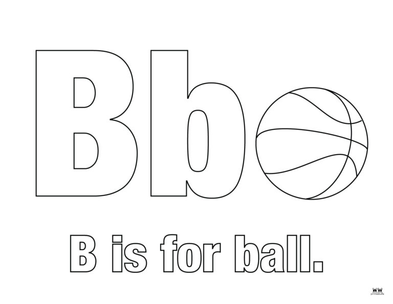 Letter B Coloring Pages - 15 FREE Pages | Printabulls