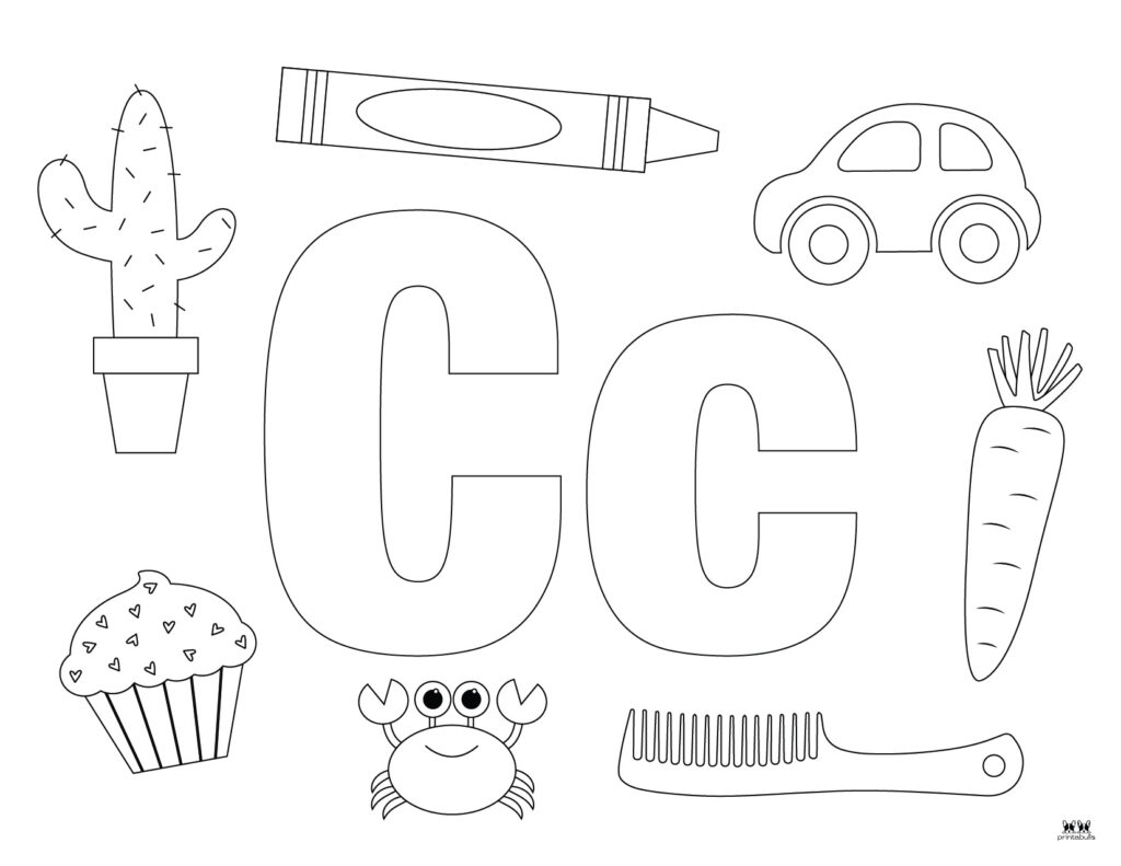 letter c coloring pages for toddlers