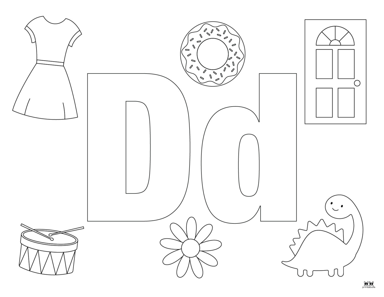 Letter D Coloring Pages 15 FREE Pages Printabulls