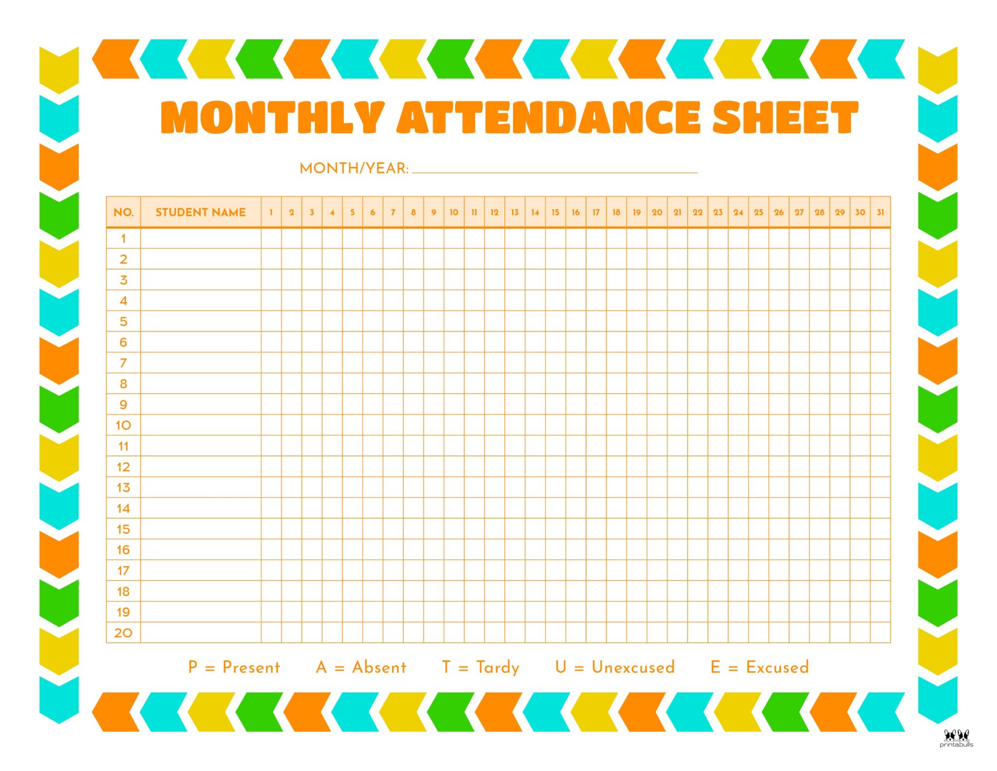 Classroom Charts Printable Guidelines For Attendance Sheet Planner My XXX Hot Girl