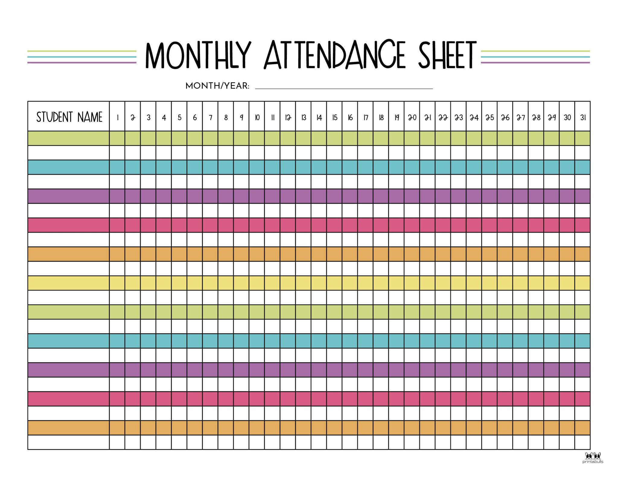 Attendance Calendar 2024 Printable Image To U