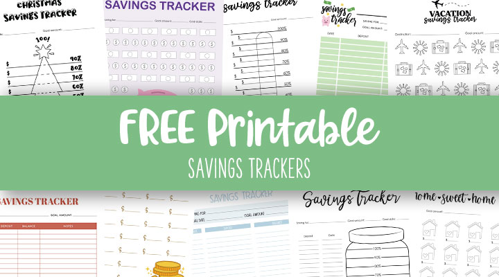 Savings Trackers - 27 FREE Printables