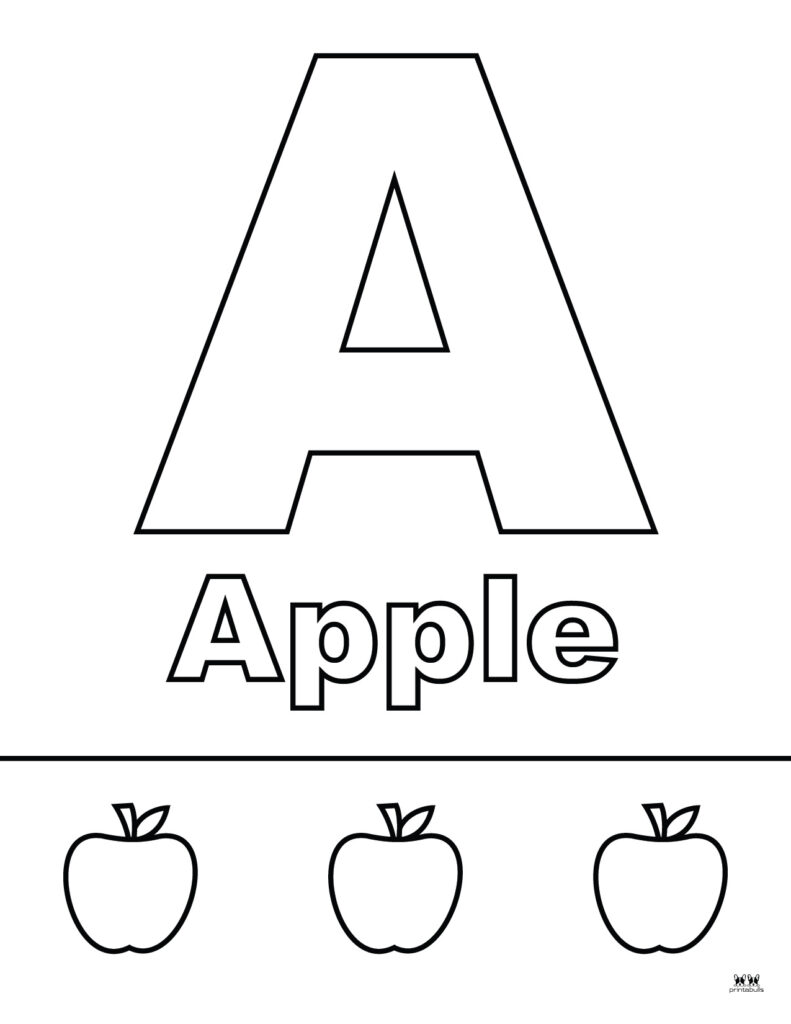 letter a coloring pages for preschoolers