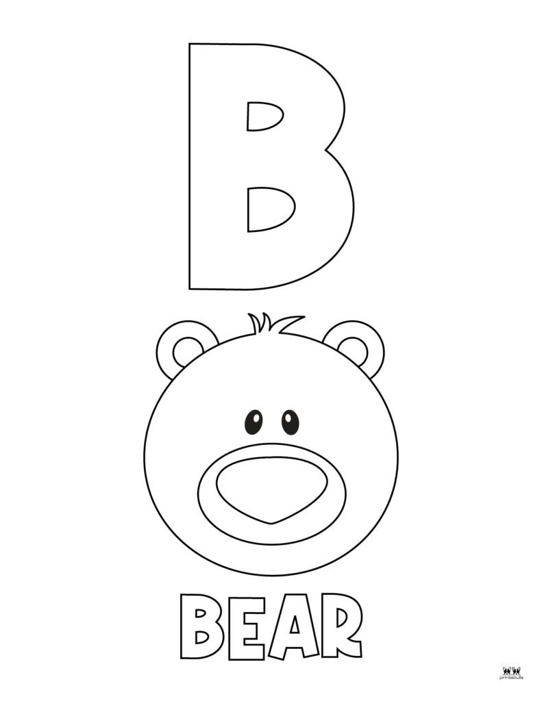 Letter B Coloring Pages - 15 FREE Pages | Printabulls