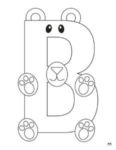 Letter B Coloring Pages - 15 FREE Pages | Printabulls