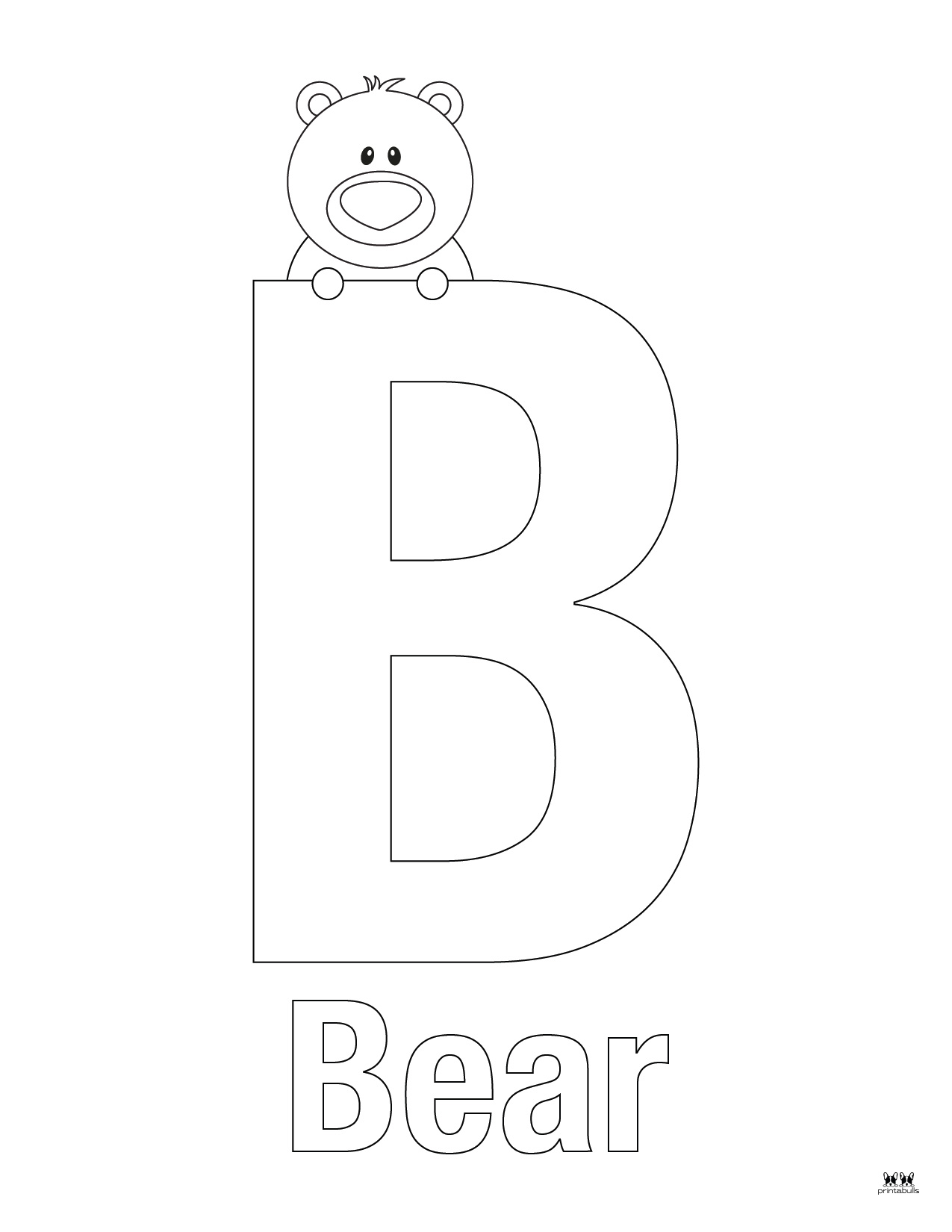 Letter B Coloring Pages - 15 FREE Pages | Printabulls