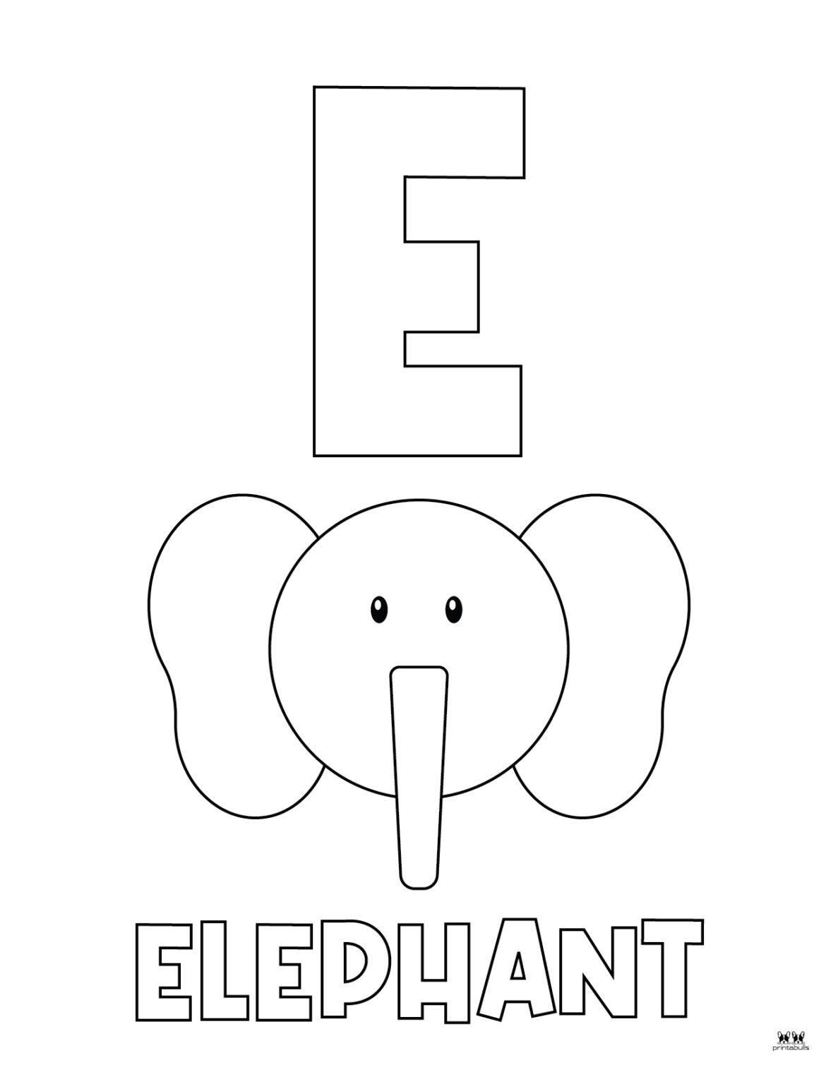 Letter E Coloring Pages - 15 FREE Pages | Printabulls