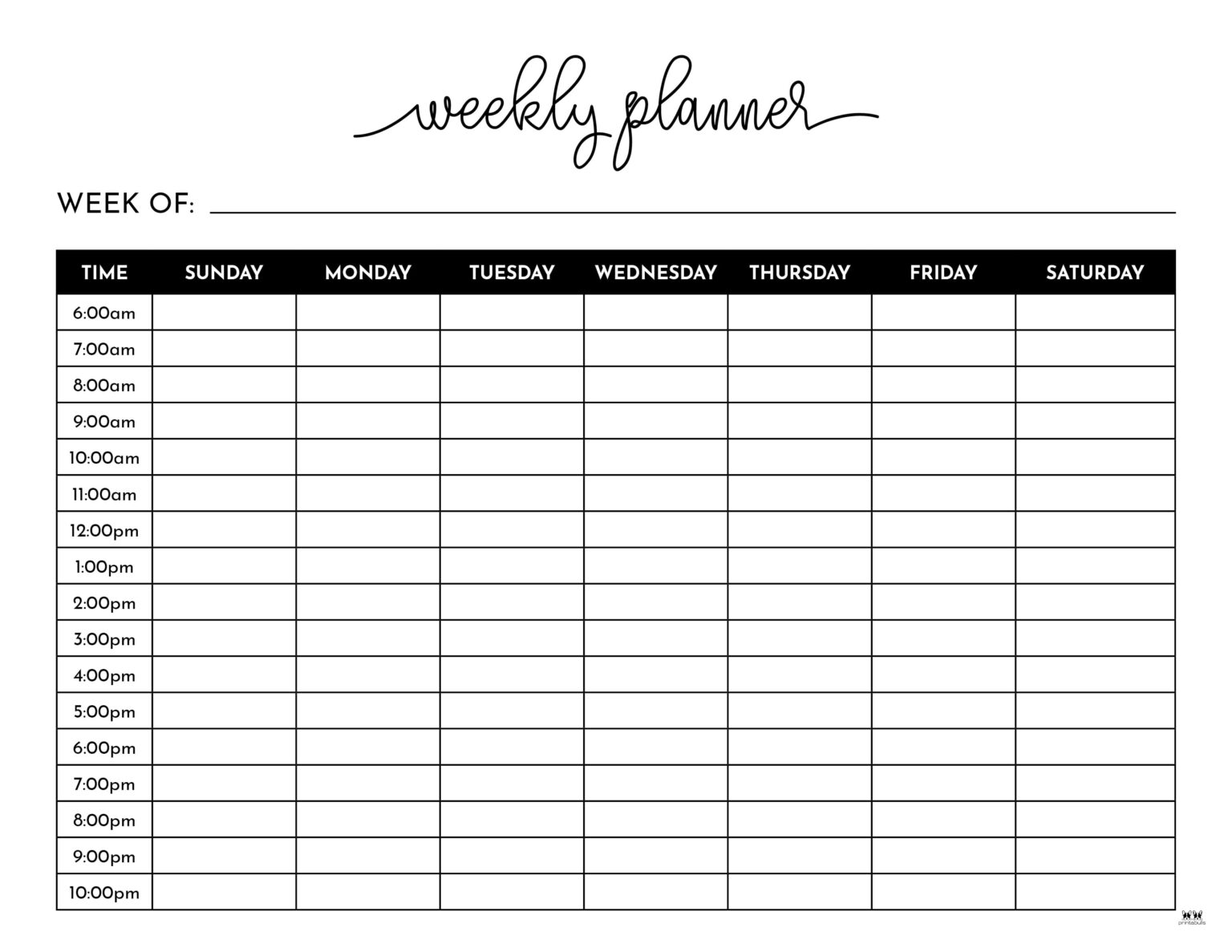 Weekly Planners - 25 FREE Printables | Printabulls