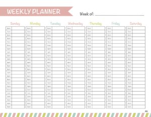 Weekly Planners - 25 FREE Printables | Printabulls