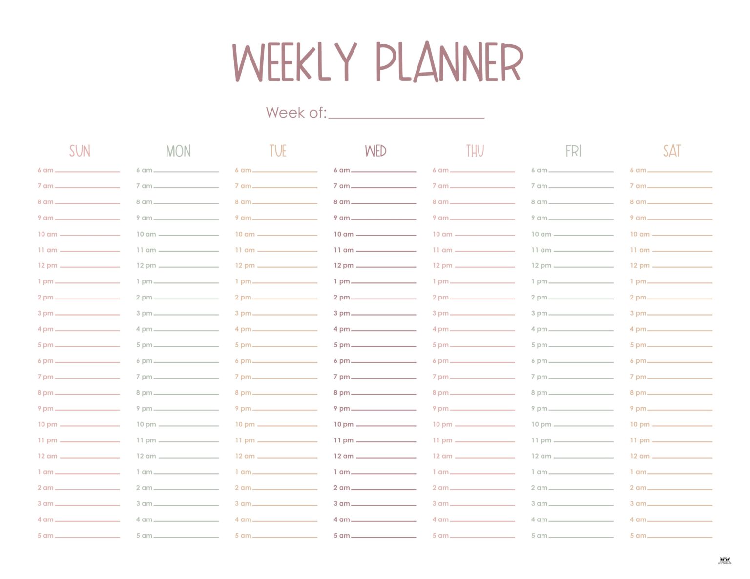 Weekly Planners - 25 FREE Printables | Printabulls