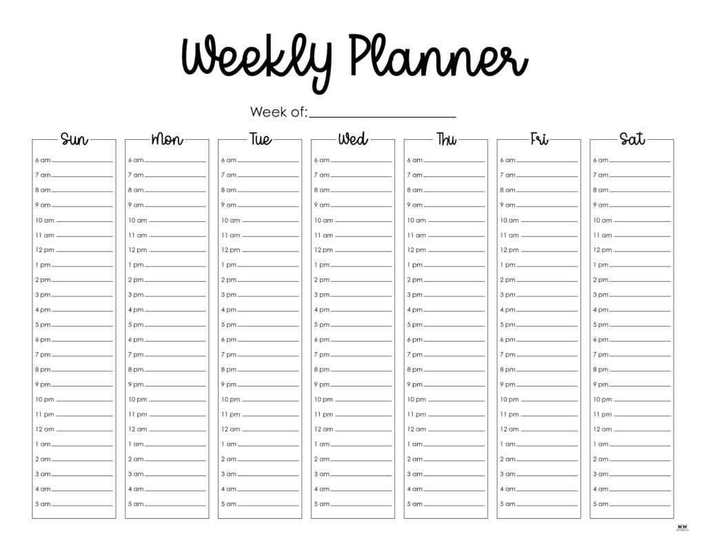 Free Printable Weekly Planner Templates PDF DIY 41 OFF