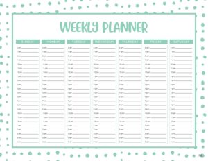 Weekly Planners - 25 FREE Printables | Printabulls