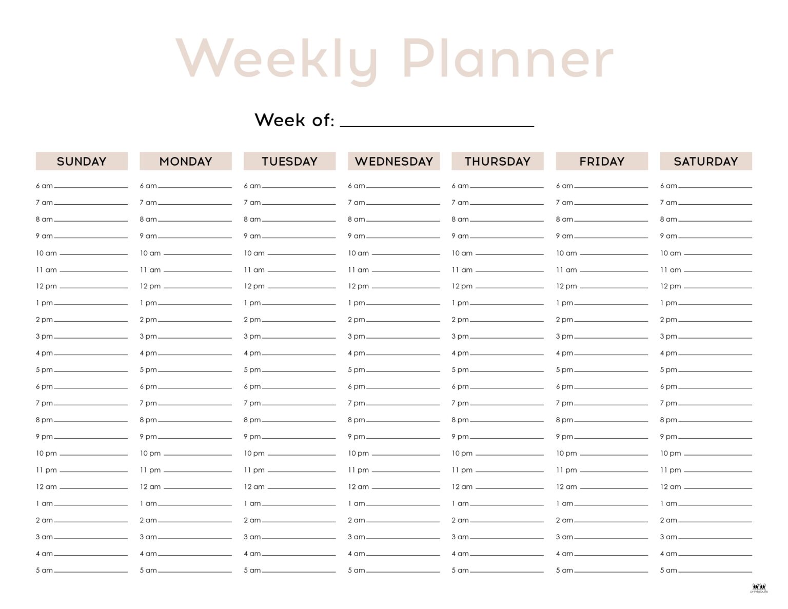 Weekly Planners - 25 FREE Printables | Printabulls