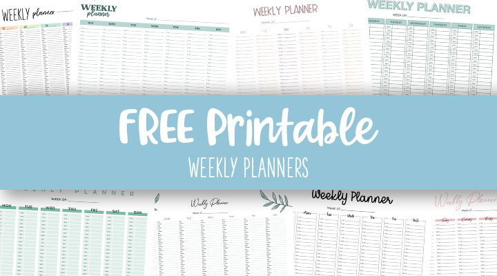 Weekly Planners - 25 FREE Printables