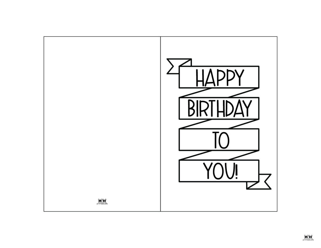 Printable Birthday Cards Black And White Printable Cards