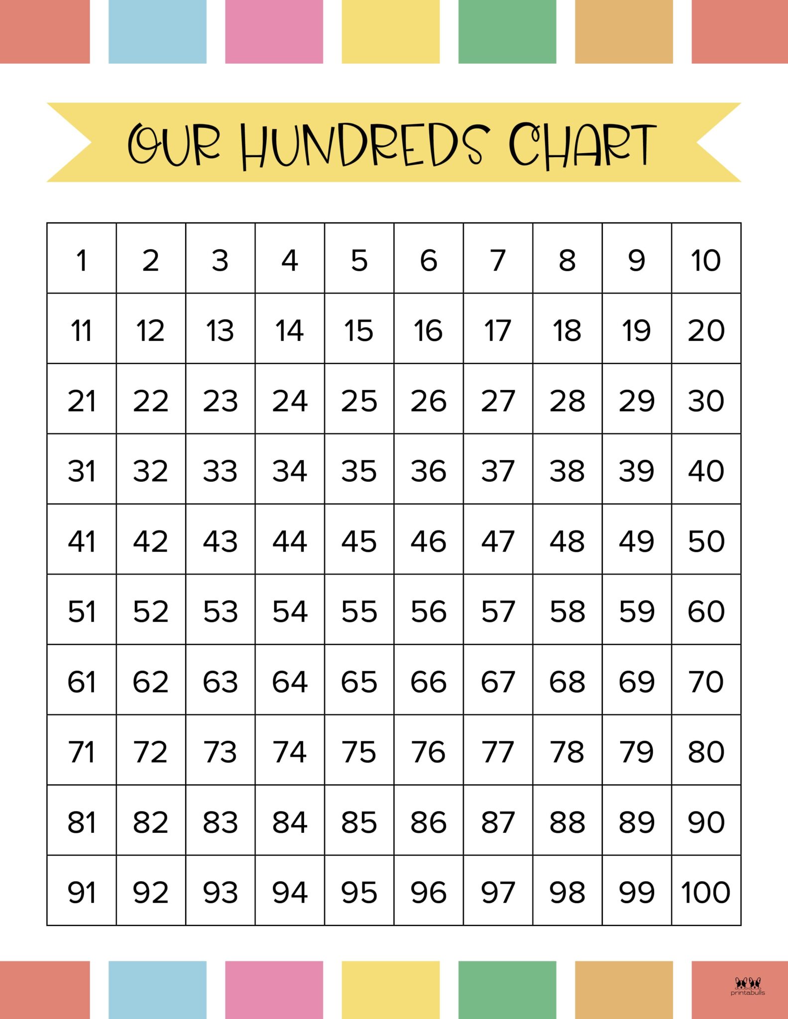 Hundreds Charts 25 FREE Printables Printabulls