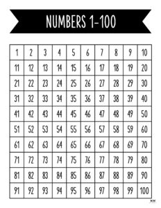 Hundreds Charts - 25 FREE Printables | Printabulls