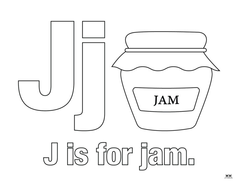 Letter J Coloring Pages - 15 FREE Pages | Printabulls