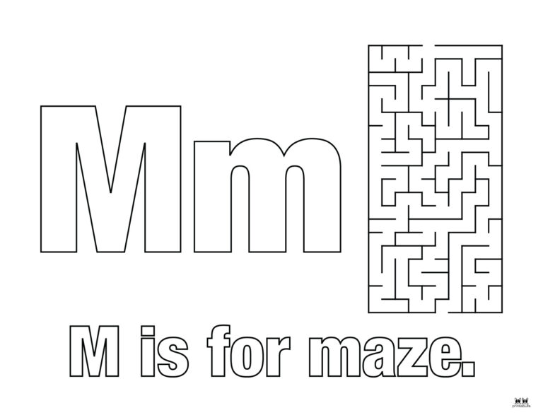 Letter M Coloring Pages - 15 Free Pages 