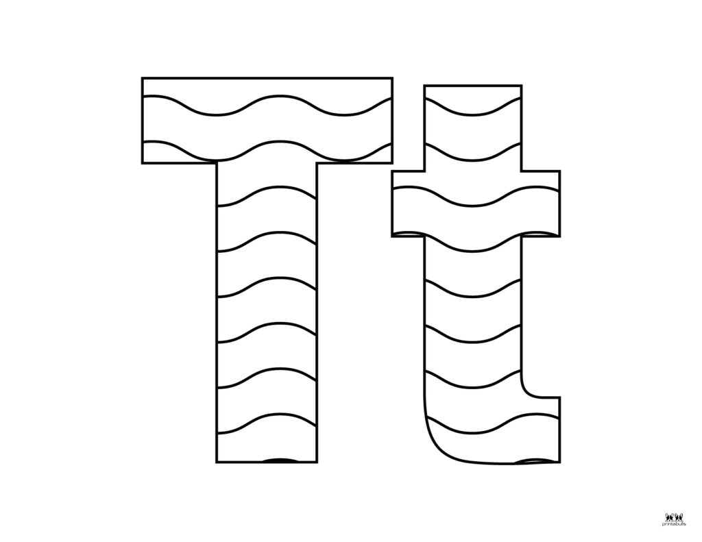 free letter t coloring pages