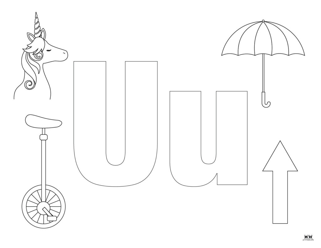 🖍️ Alphabet Lore Letter U - Printable Coloring Page for Free