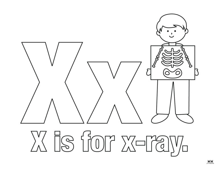 Letter X Coloring Pages - 15 FREE Pages | Printabulls