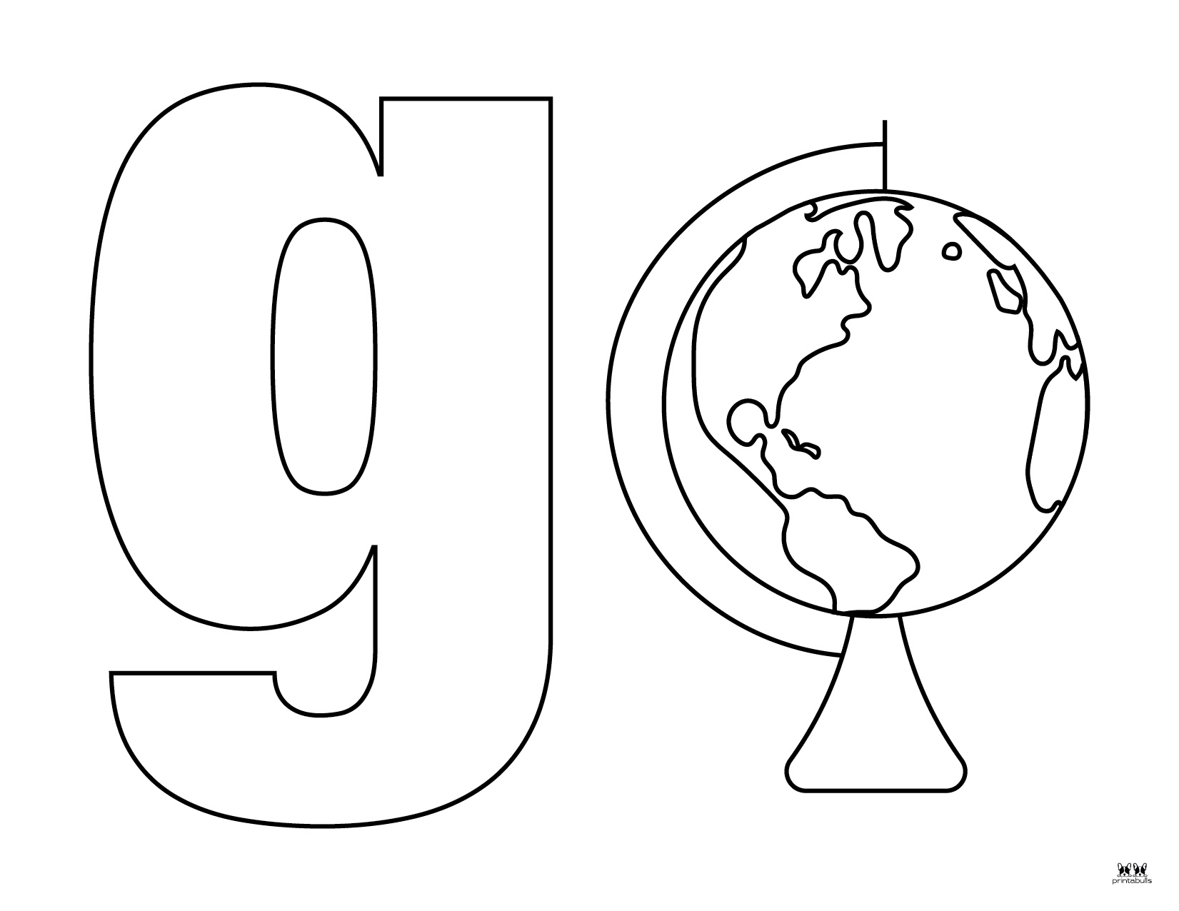 Letter G Coloring Pages Free Pages Printabulls