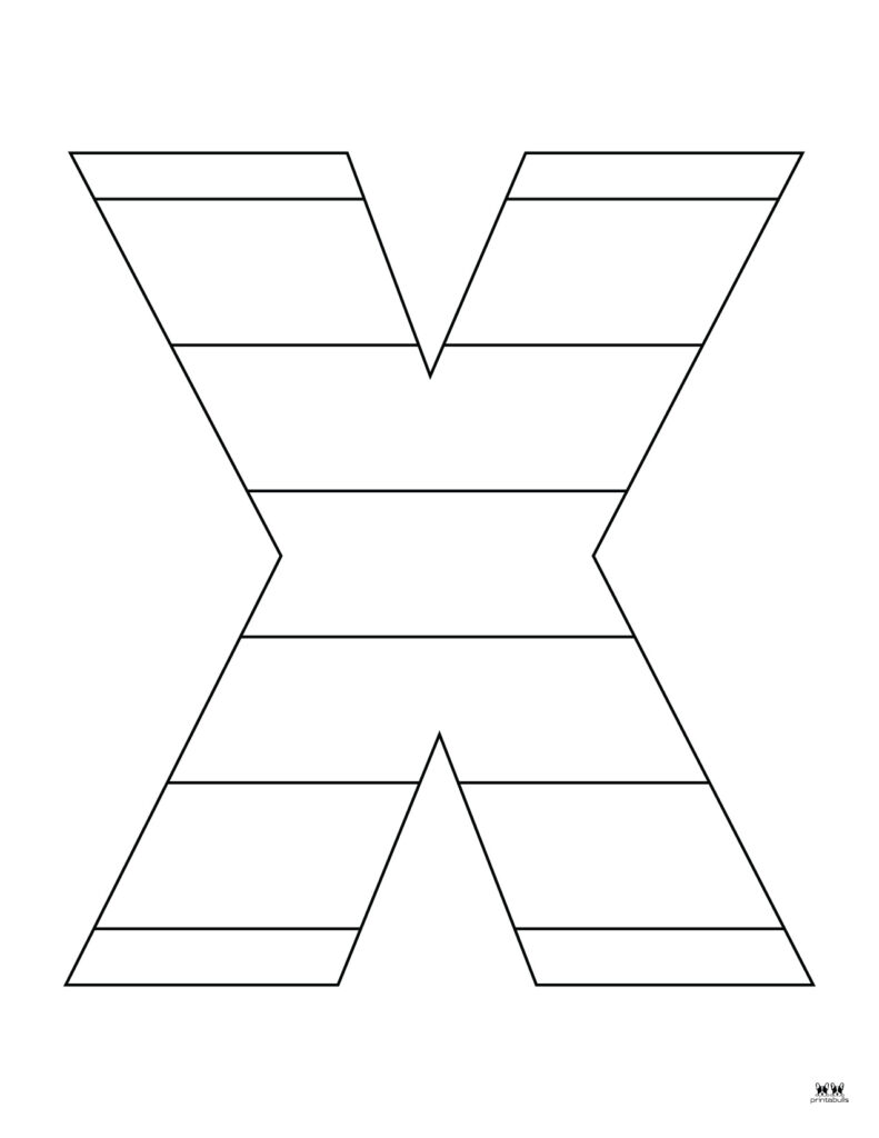 letter x coloring page