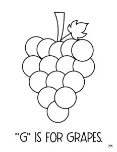 Letter G Coloring Pages - 15 FREE Pages | Printabulls