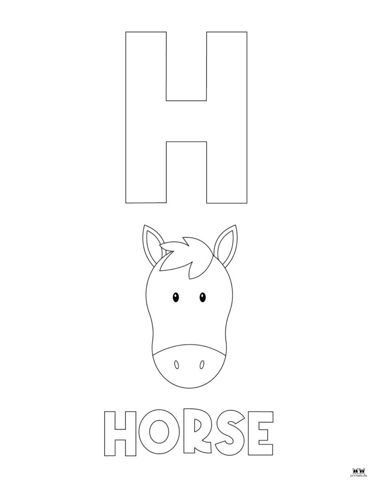 Letter H Coloring Pages - 15 FREE Pages | Printabulls