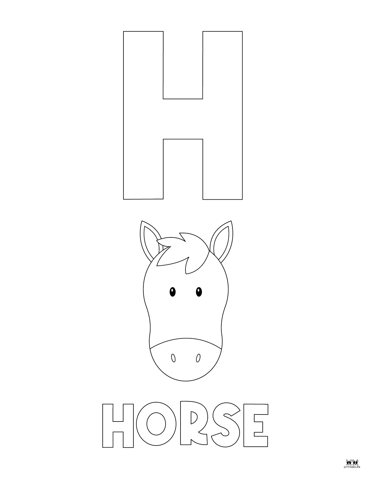 Letter H Coloring Pages - 15 Free Pages 