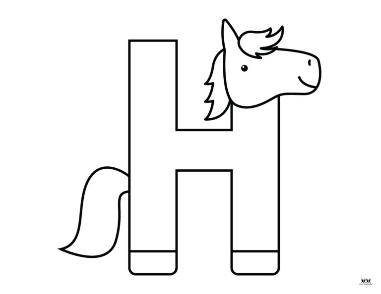 Letter H Coloring Pages - 15 FREE Pages | Printabulls