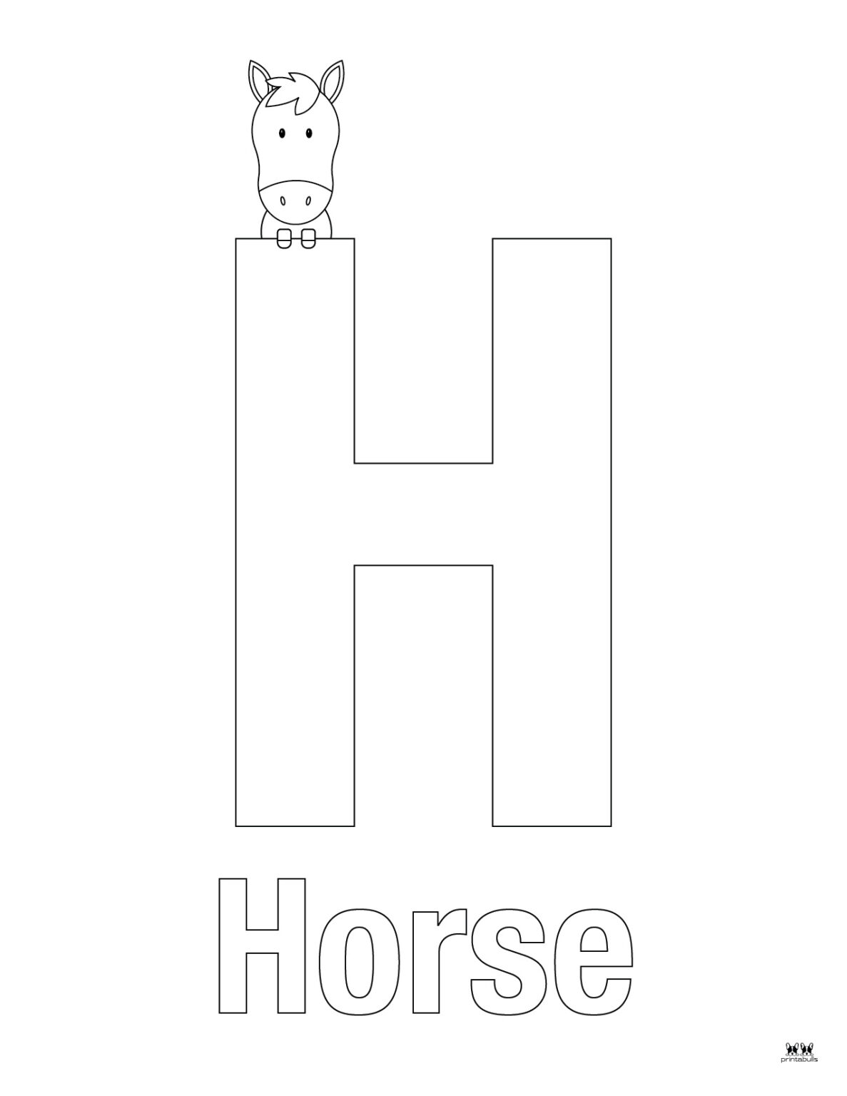 Letter H Coloring Pages - 15 FREE Pages | Printabulls