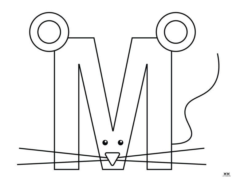 Letter M Coloring Pages - 15 FREE Pages | Printabulls