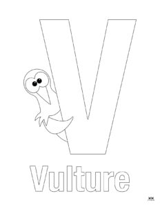 Letter V Coloring Pages - 15 FREE Pages | Printabulls