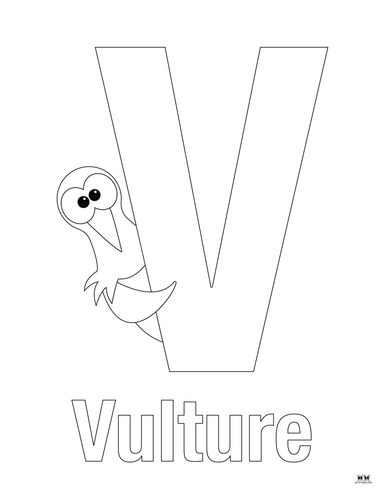 Letter V Coloring Pages - 15 FREE Pages | Printabulls