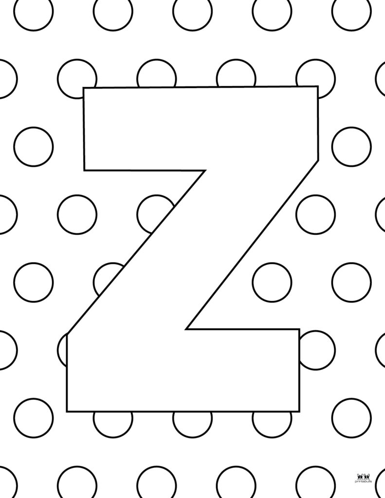 Letter Z Coloring Pages - 15 FREE Pages - PrintaBulk