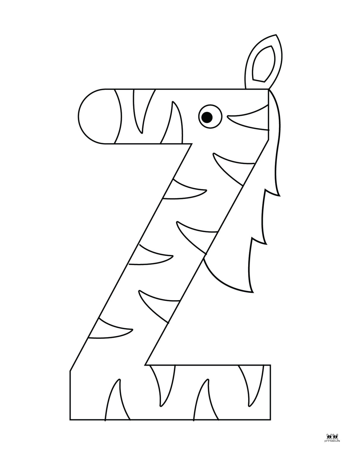 Letter Z Coloring Pages 15 FREE Pages Printabulls