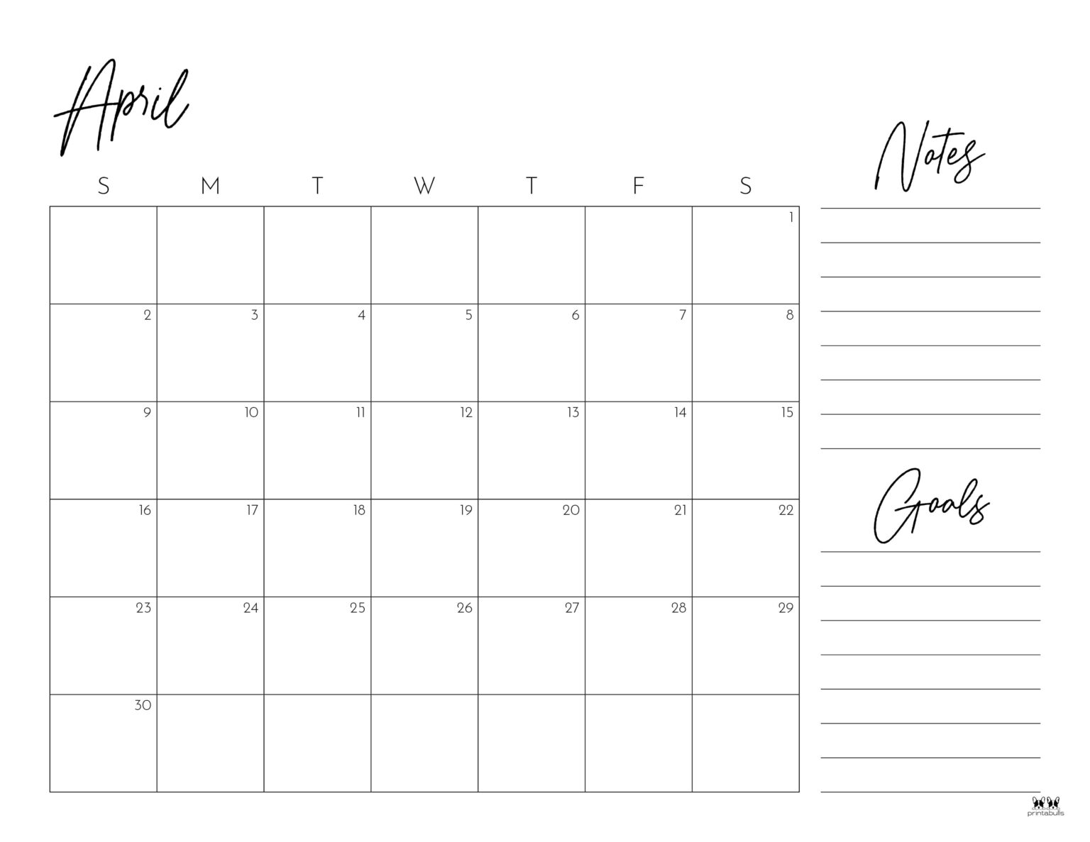 April 2023 Calendars - 50 FREE Printables | Printabulls